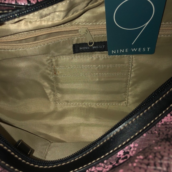 Holiday price drop SALE Nine West Pink Snakeskin Duffel Handbag - Picture 5 of 8